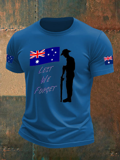 Men'sAustralia Veteran  imitation cotton short-sleeved T-shirt