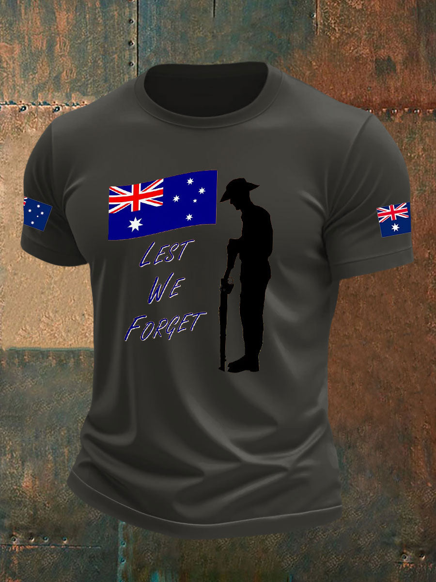 Men'sAustralia Veteran  imitation cotton short-sleeved T-shirt