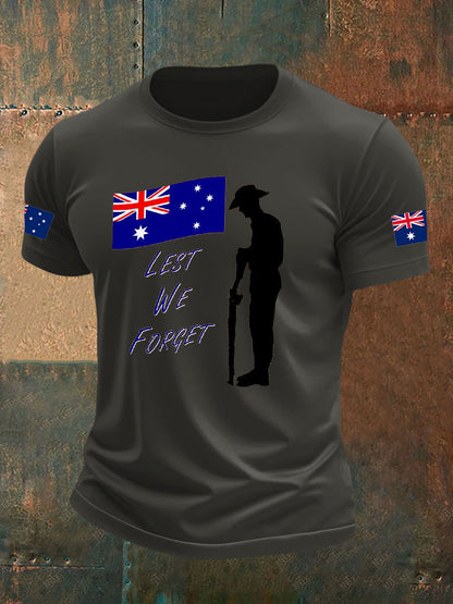 Men'sAustralia Veteran  imitation cotton short-sleeved T-shirt