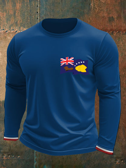 Men's AU First Flag Printed T-shirt