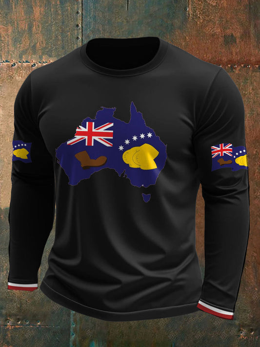 Men's AU First Flag Printed T-shirt