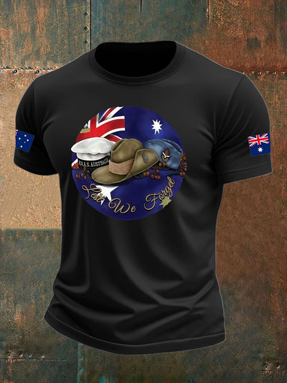 Men's Australia Veteran imitation cotton short-sleeved T-shirt