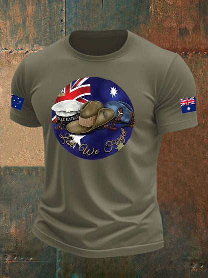Men's Australia Veteran imitation cotton short-sleeved T-shirt
