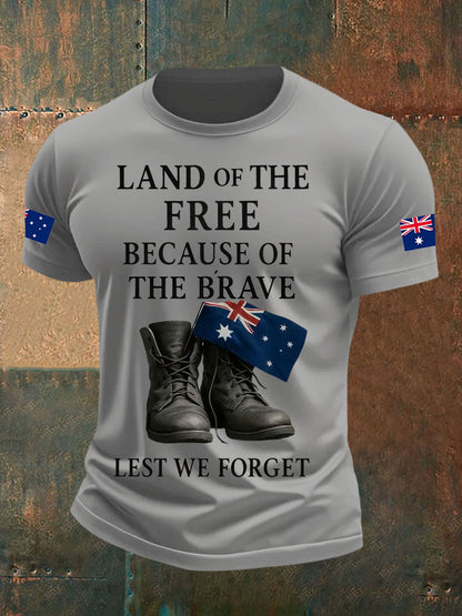 Men's Australia Veteran imitation cotton short-sleeved T-shirt