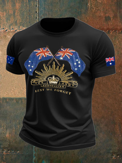 Men's Australia Veteran imitation cotton short-sleeved T-shirt