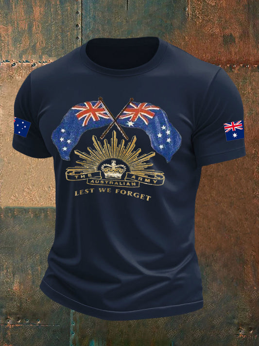 Men's Australia Veteran imitation cotton short-sleeved T-shirt