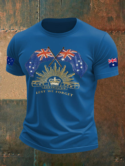 Men's Australia Veteran imitation cotton short-sleeved T-shirt