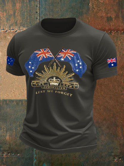 Men's Australia Veteran imitation cotton short-sleeved T-shirt
