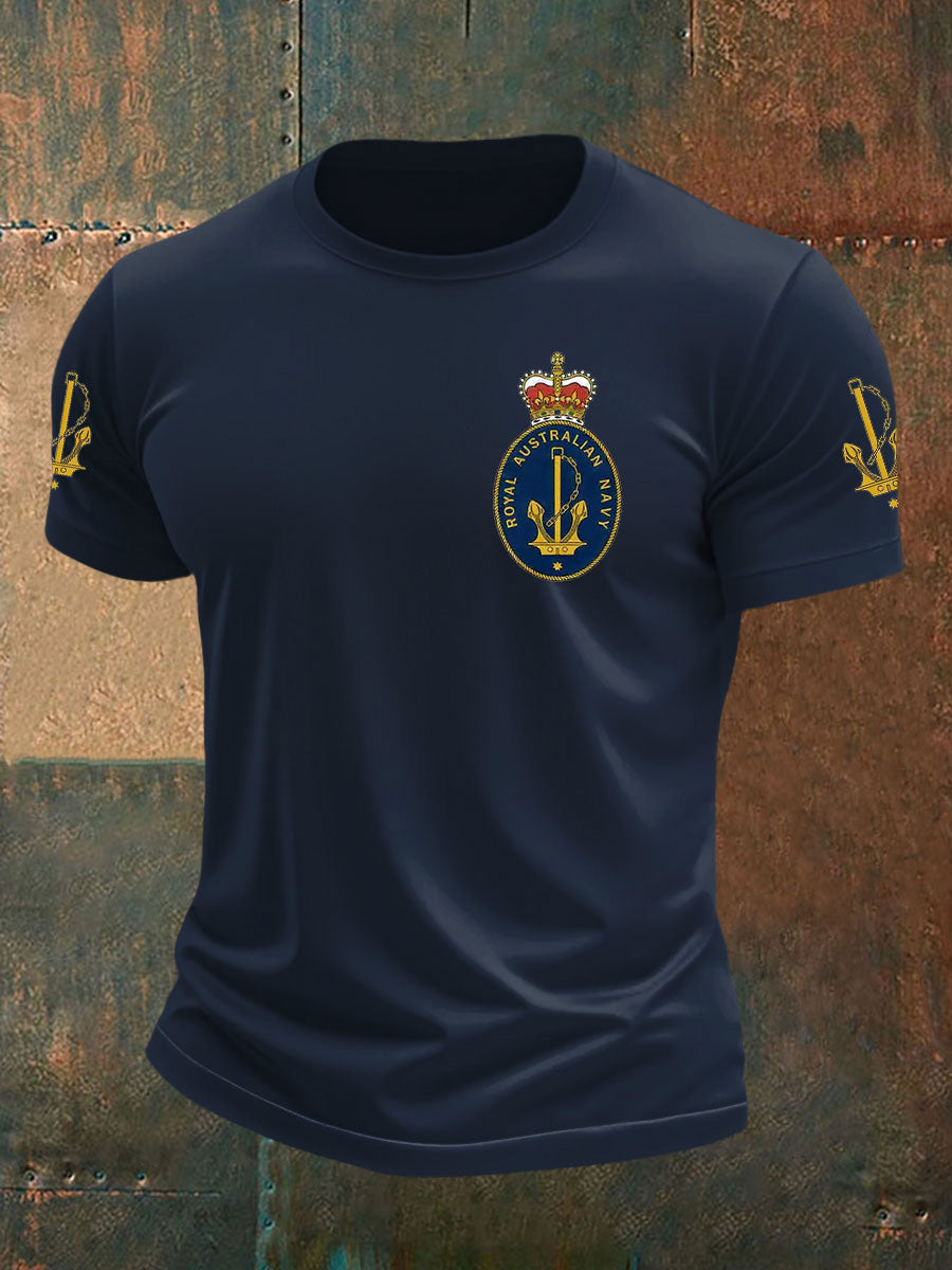 Men's Australia Veteran imitation cotton short-sleeved T-shirt