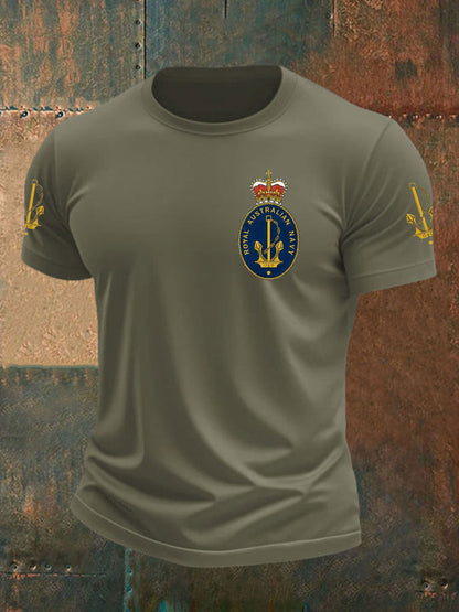 Men's Australia Veteran imitation cotton short-sleeved T-shirt