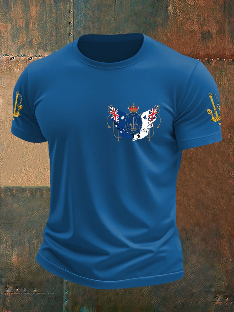 Men's Australia Veteran imitation cotton short-sleeved T-shirt