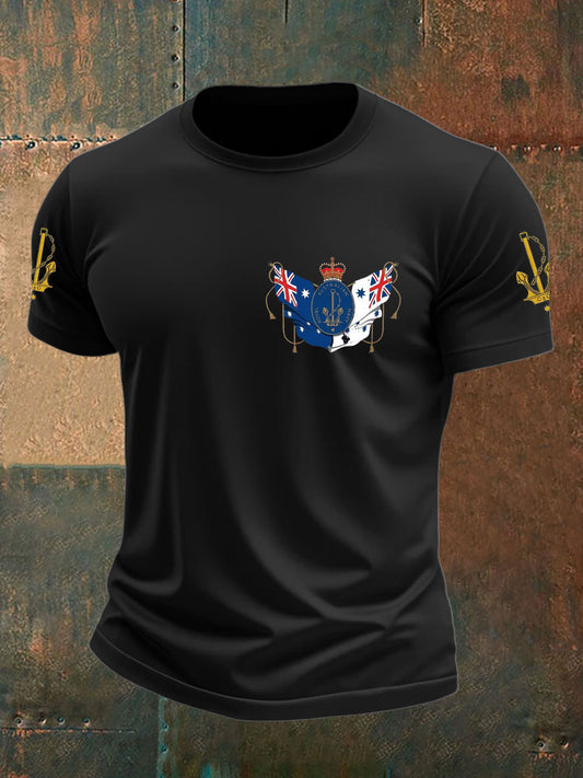 Men's Australia Veteran imitation cotton short-sleeved T-shirt