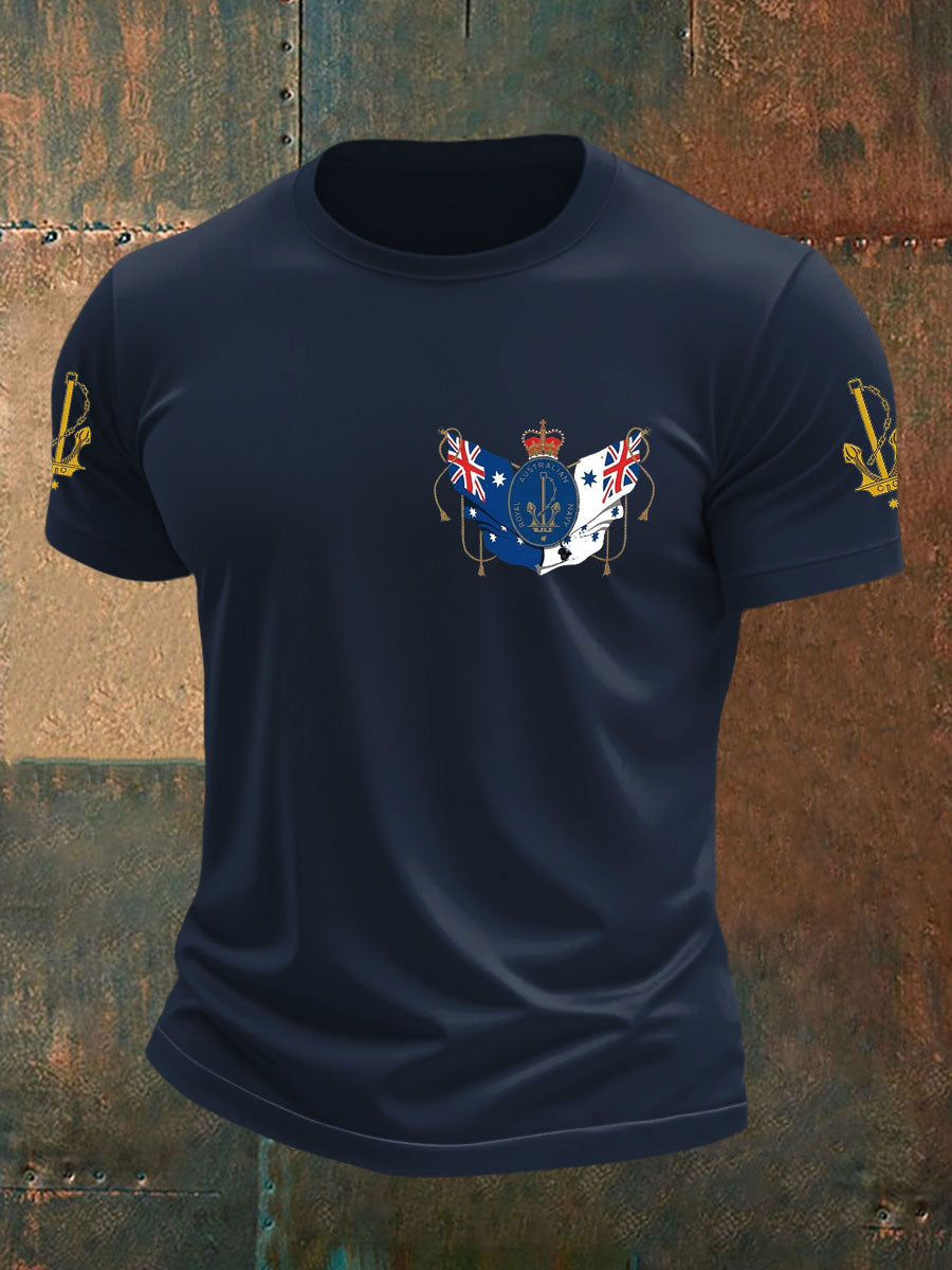 Men's Australia Veteran imitation cotton short-sleeved T-shirt