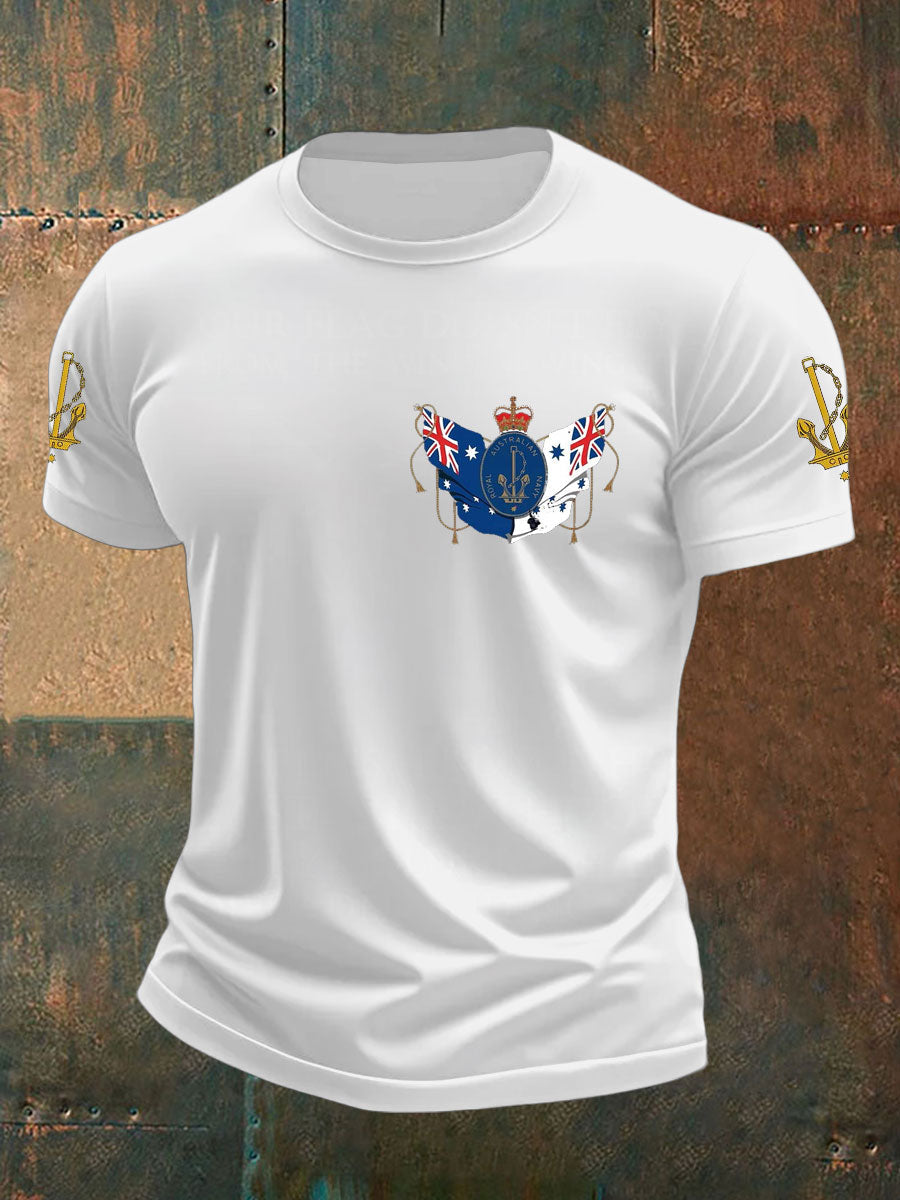 Men's Australia Veteran imitation cotton short-sleeved T-shirt