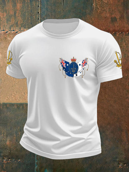 Men's Australia Veteran imitation cotton short-sleeved T-shirt
