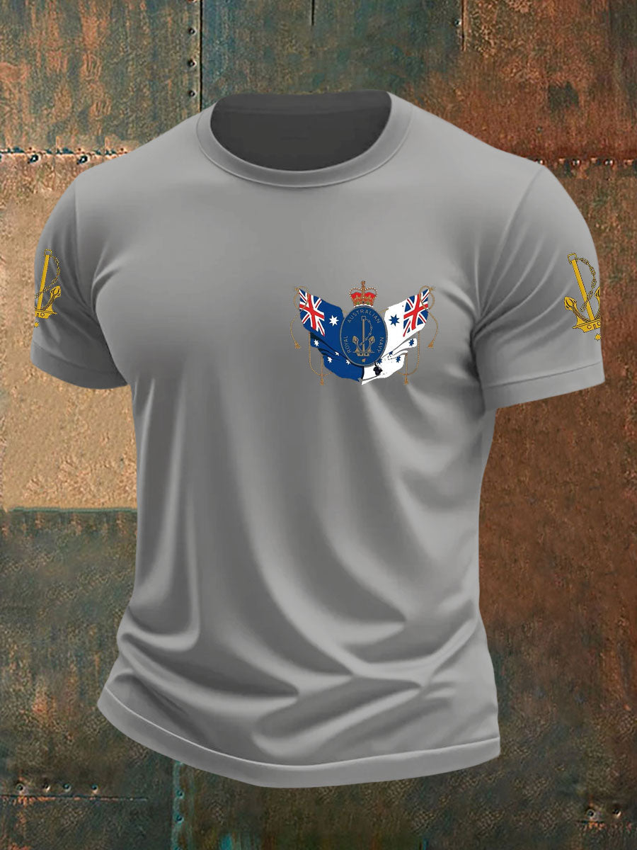 Men's Australia Veteran imitation cotton short-sleeved T-shirt