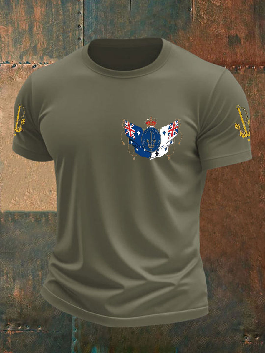 Men's Australia Veteran imitation cotton short-sleeved T-shirt