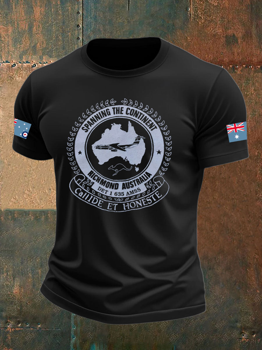 Men's Australia Veteran imitation cotton short-sleeved T-shirt