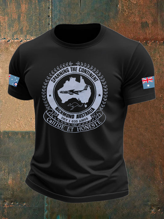 Men's Australia Veteran imitation cotton short-sleeved T-shirt