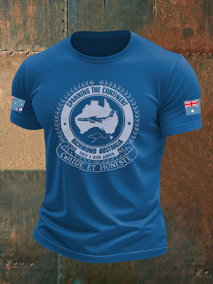 Men's Australia Veteran imitation cotton short-sleeved T-shirt