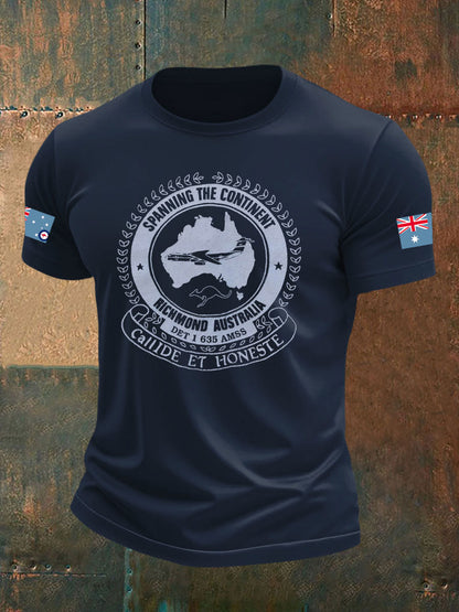 Men's Australia Veteran imitation cotton short-sleeved T-shirt