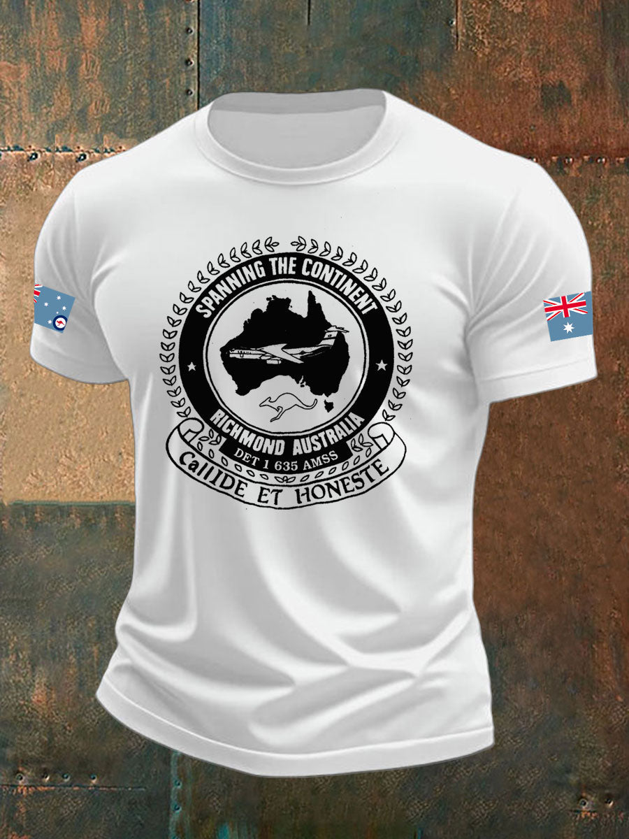 Men's Australia Veteran imitation cotton short-sleeved T-shirt