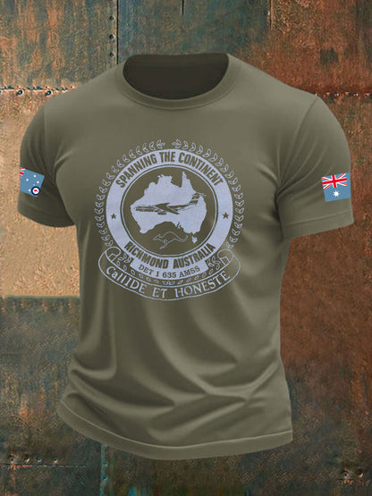 Men's Australia Veteran imitation cotton short-sleeved T-shirt