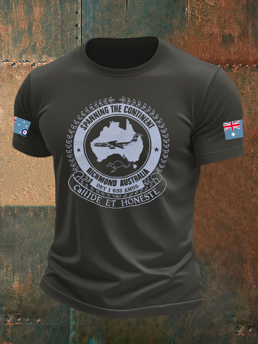 Men's Australia Veteran imitation cotton short-sleeved T-shirt