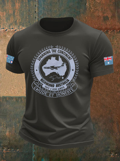 Men's Australia Veteran imitation cotton short-sleeved T-shirt