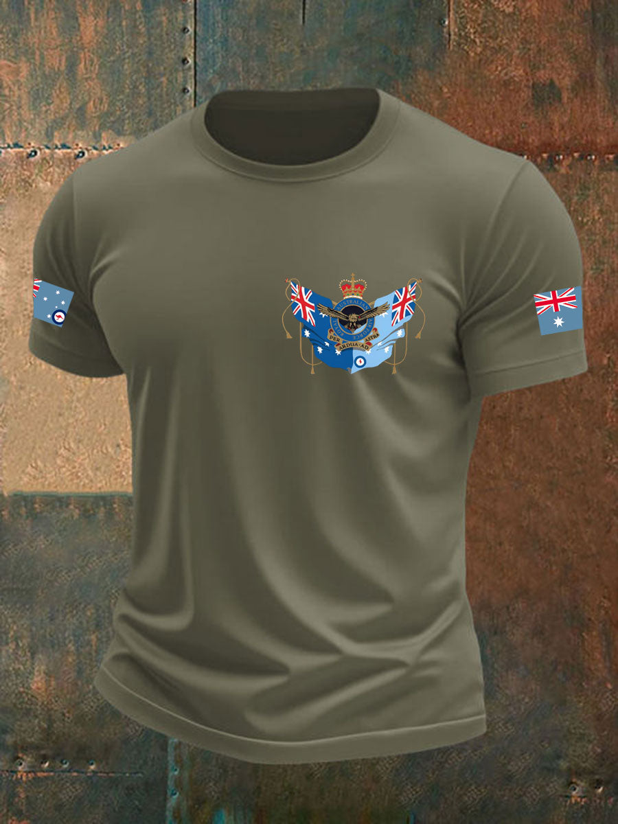 Men's Australia Veteran imitation cotton short-sleeved T-shirt