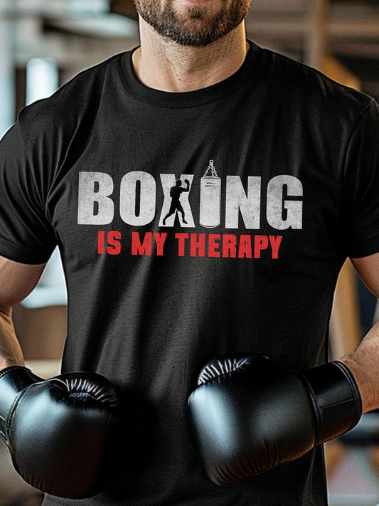 Men's AU Flag Boxing Lover Printed T-shirt