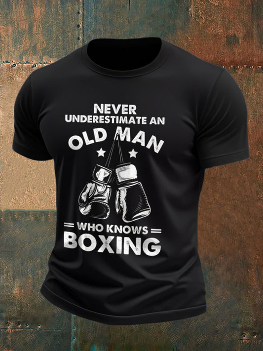 Men's AU Flag Boxing Lover Printed T-shirt