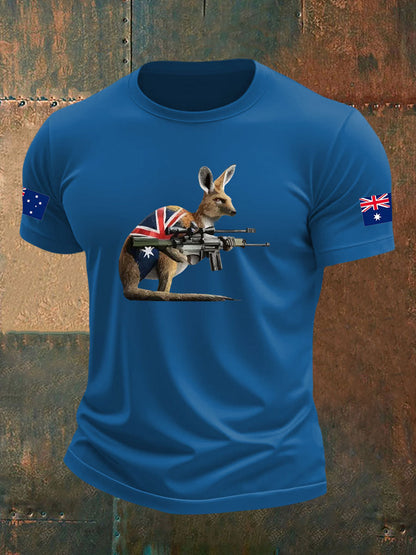 Men's Australia Veteran imitation cotton short-sleeved T-shirt