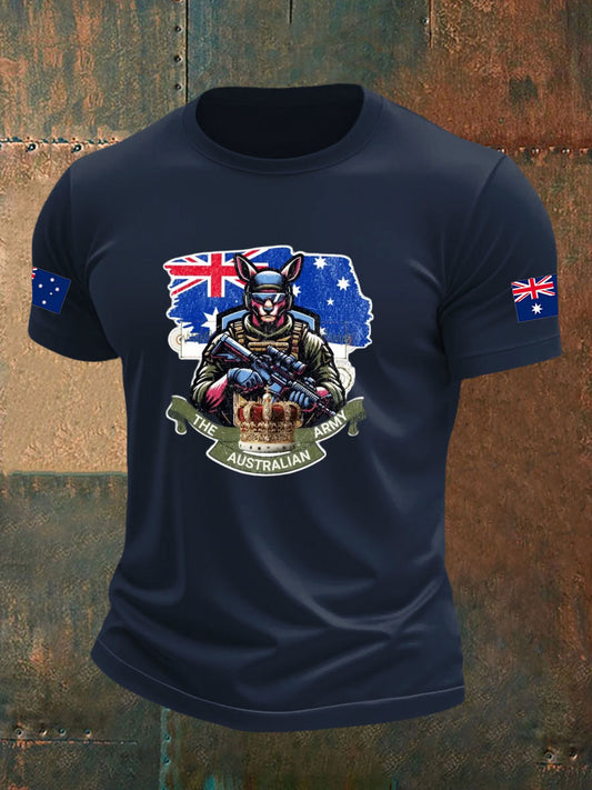 Men's Australia Veteran imitation cotton short-sleeved T-shirt