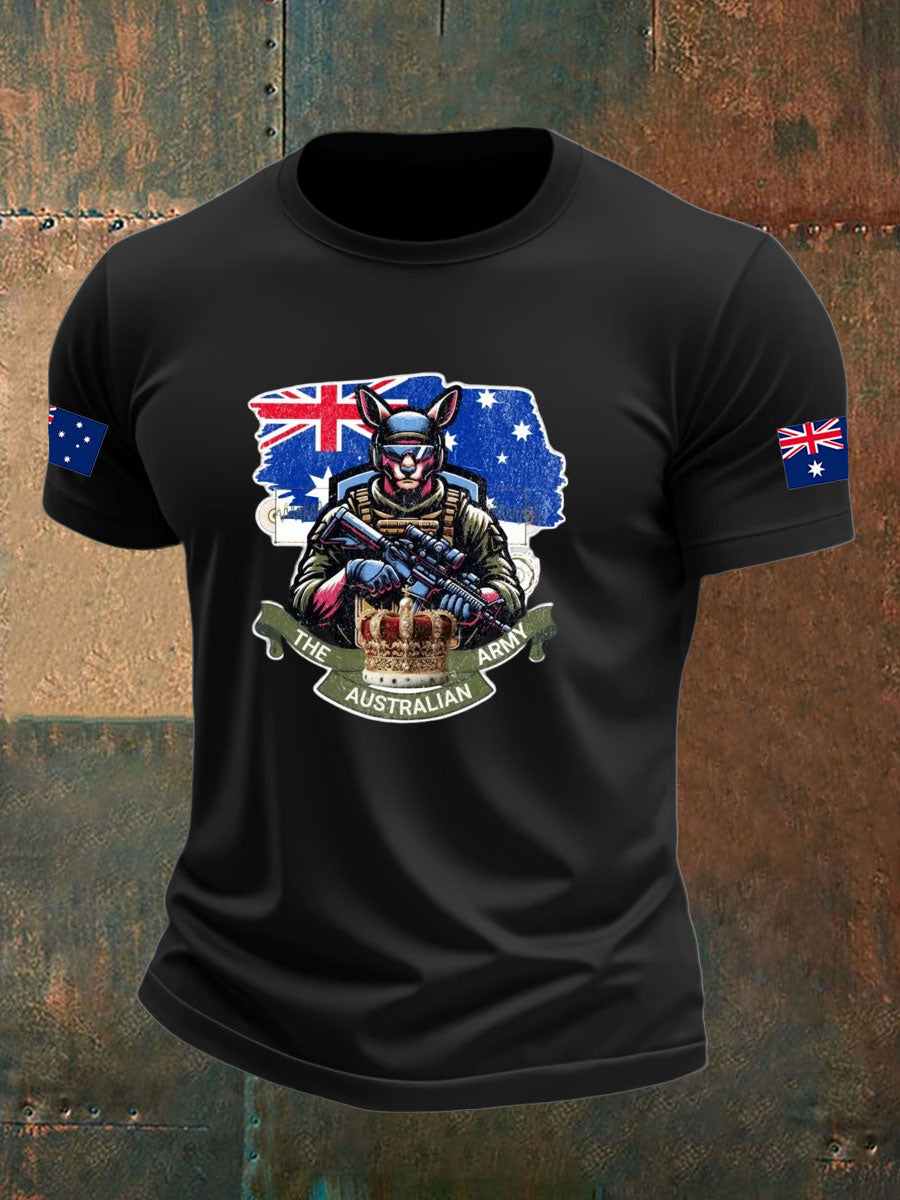 Men's Australia Veteran imitation cotton short-sleeved T-shirt
