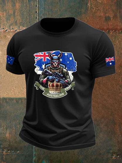 Men's Australia Veteran imitation cotton short-sleeved T-shirt