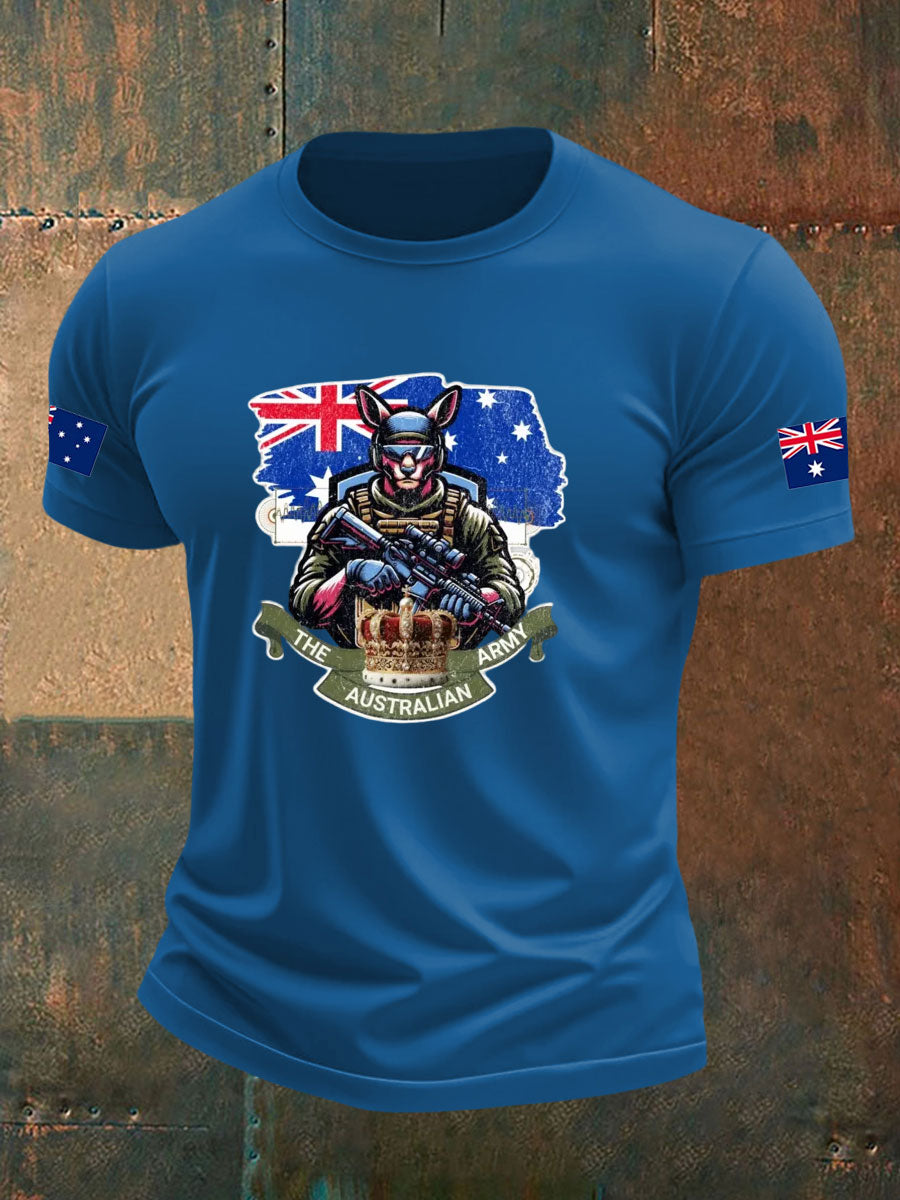 Men's Australia Veteran imitation cotton short-sleeved T-shirt