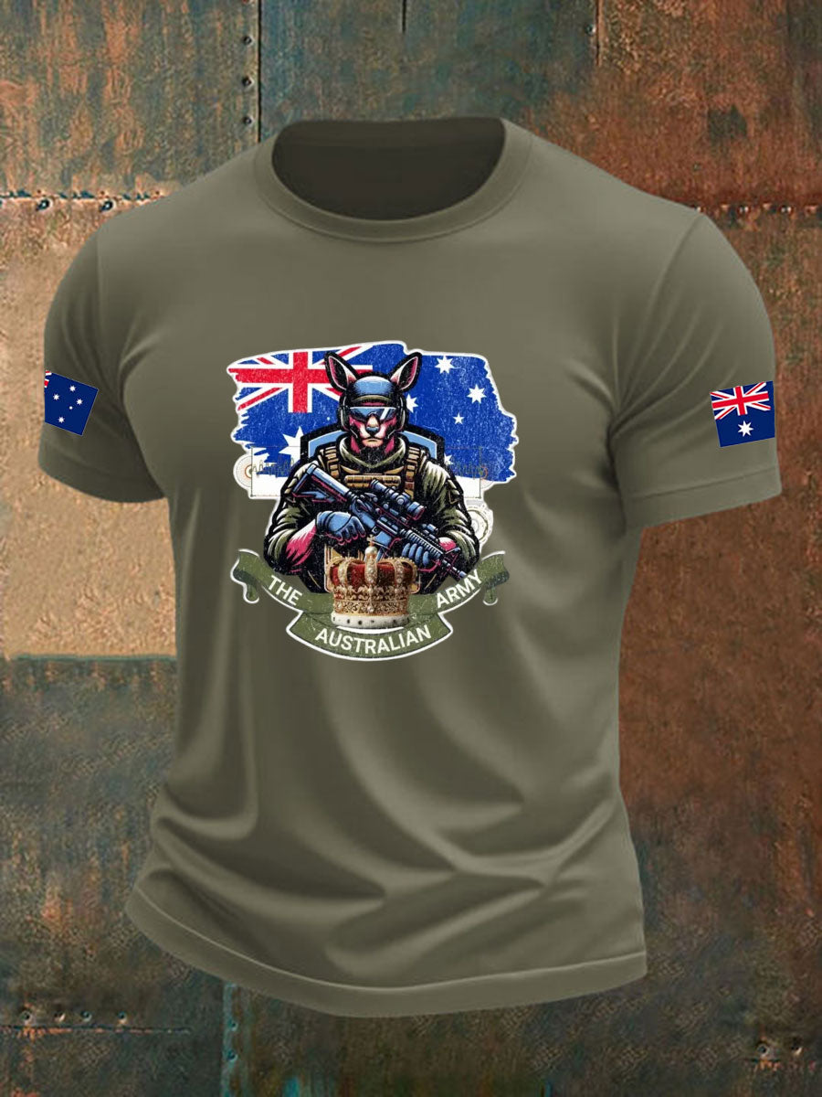 Men's Australia Veteran imitation cotton short-sleeved T-shirt
