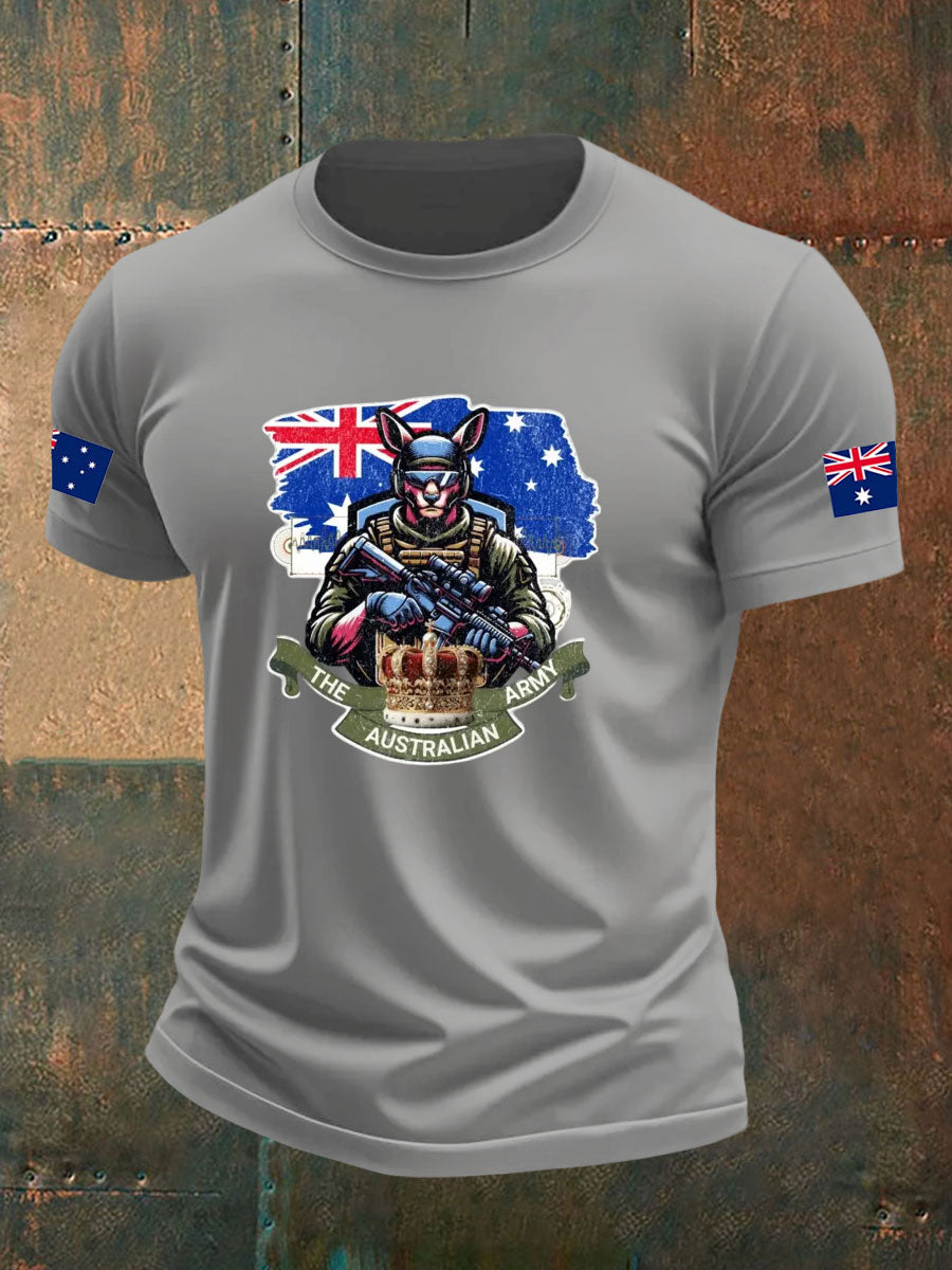 Men's Australia Veteran imitation cotton short-sleeved T-shirt
