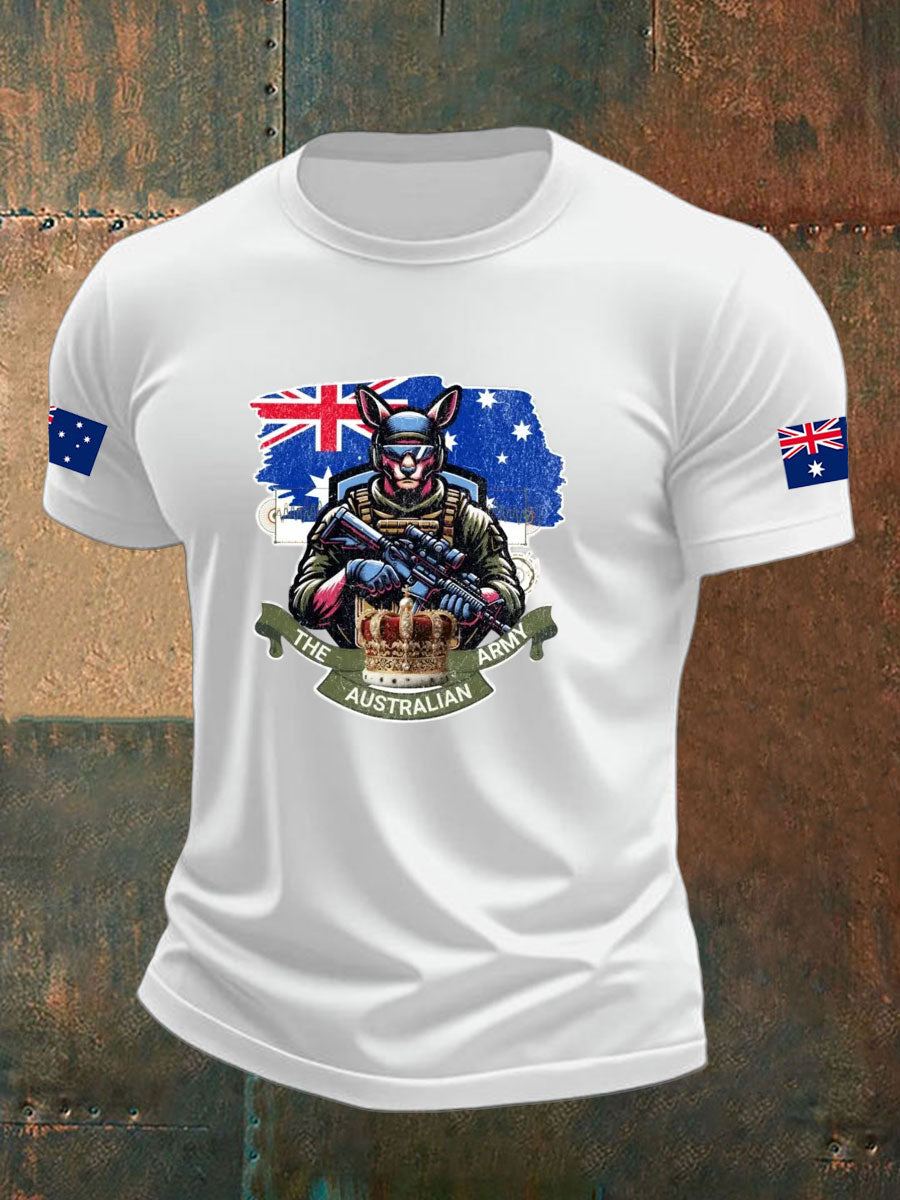 Men's Australia Veteran imitation cotton short-sleeved T-shirt