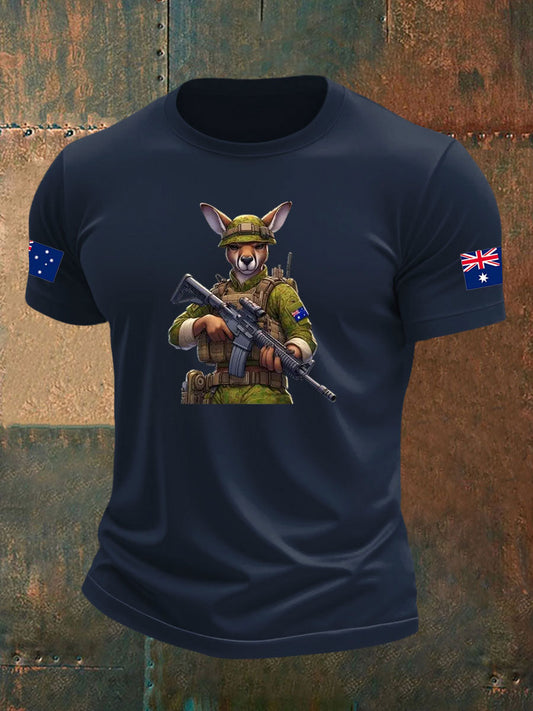 Men's Australia Veteran imitation cotton short-sleeved T-shirt