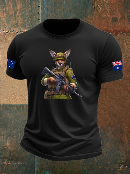 Men's Australia Veteran imitation cotton short-sleeved T-shirt