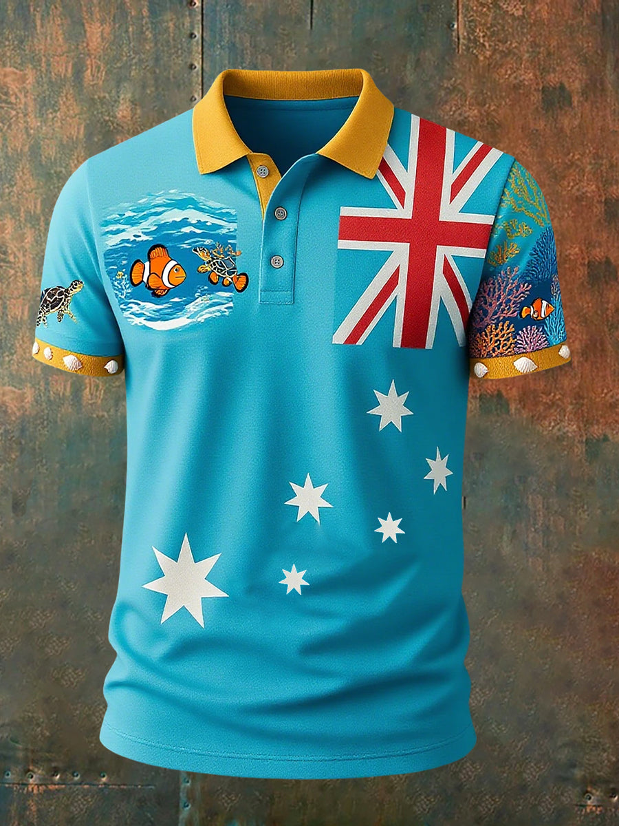 Men's Vintage Australian Casual Polo Shirt
