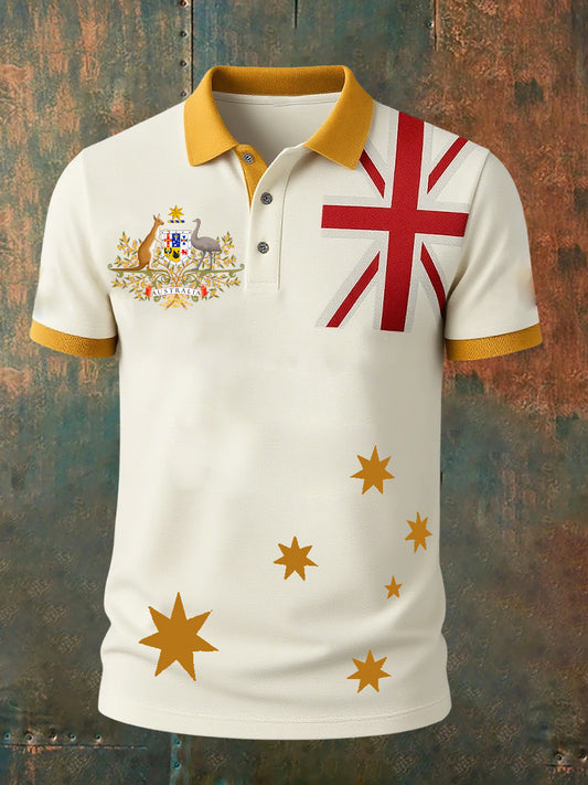 Men's Vintage Australian Casual Polo Shirt