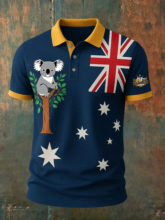 Men's Vintage Australian Casual Polo Shirt