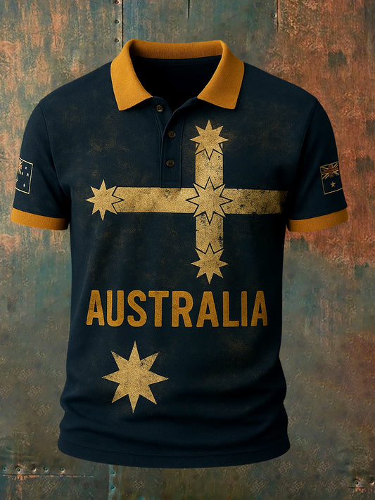 Men's Vintage Australian Casual Polo Shirt