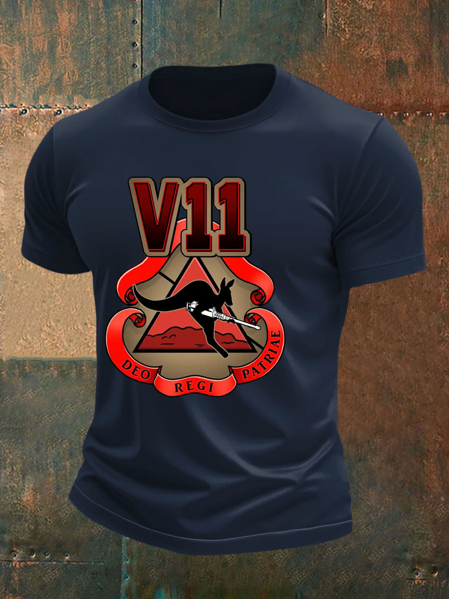Men's Australia Veteran imitation cotton short-sleeved T-shirt