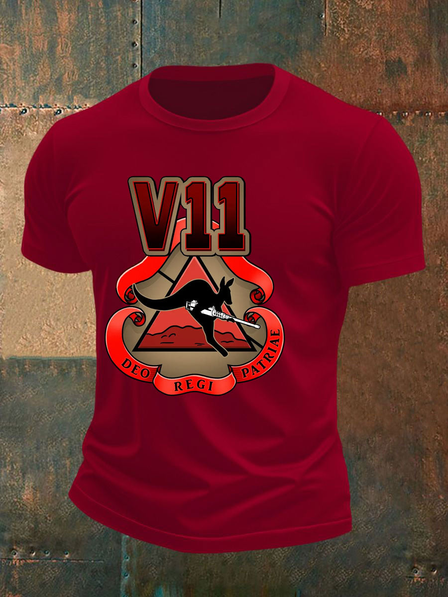 Men's Australia Veteran imitation cotton short-sleeved T-shirt