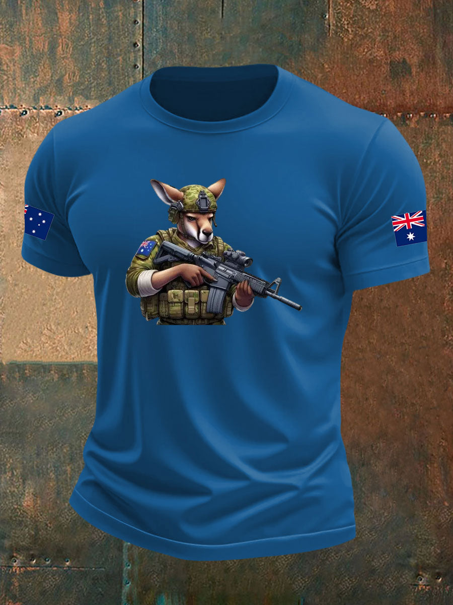 Men's Australia Veteran imitation cotton short-sleeved T-shirt