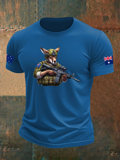 Men's Australia Veteran imitation cotton short-sleeved T-shirt